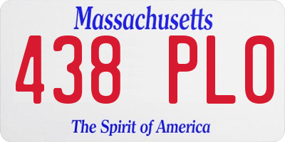 MA license plate 438PL0