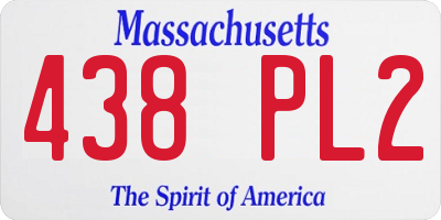 MA license plate 438PL2