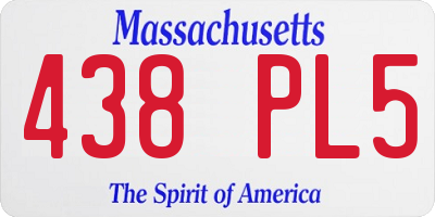 MA license plate 438PL5