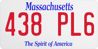MA license plate 438PL6