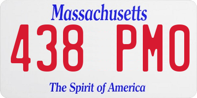 MA license plate 438PM0