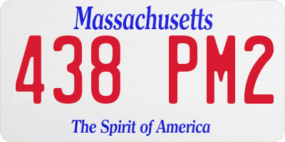 MA license plate 438PM2