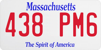MA license plate 438PM6