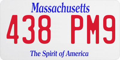 MA license plate 438PM9