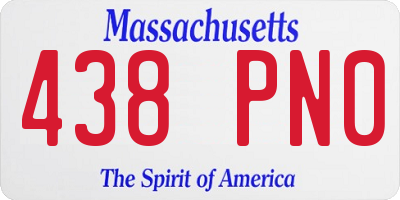 MA license plate 438PN0