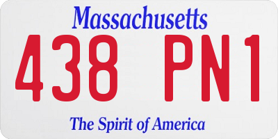 MA license plate 438PN1