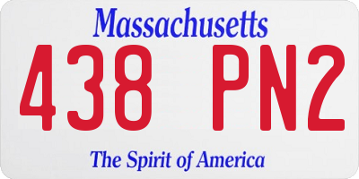 MA license plate 438PN2