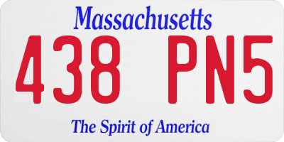MA license plate 438PN5