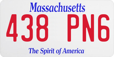 MA license plate 438PN6