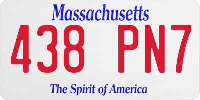 MA license plate 438PN7