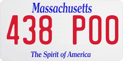 MA license plate 438PO0