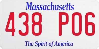 MA license plate 438PO6