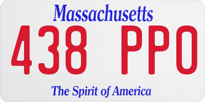 MA license plate 438PP0