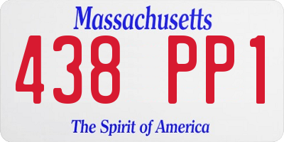 MA license plate 438PP1