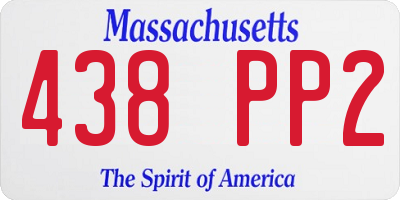MA license plate 438PP2