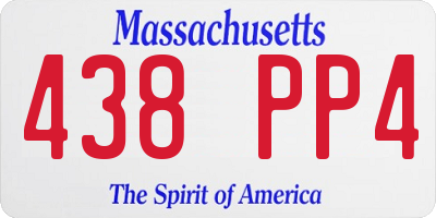 MA license plate 438PP4