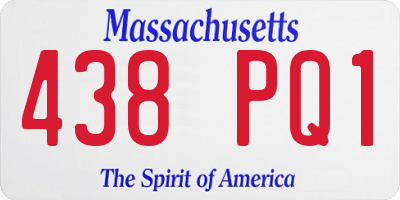 MA license plate 438PQ1