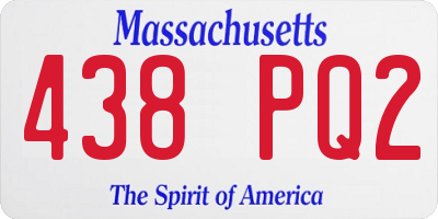 MA license plate 438PQ2