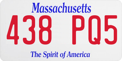 MA license plate 438PQ5