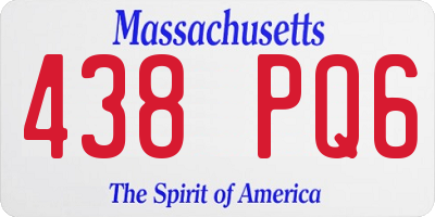 MA license plate 438PQ6