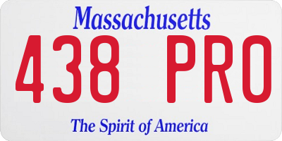 MA license plate 438PR0