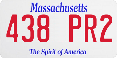 MA license plate 438PR2