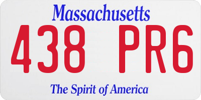 MA license plate 438PR6