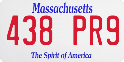 MA license plate 438PR9