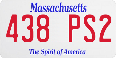 MA license plate 438PS2