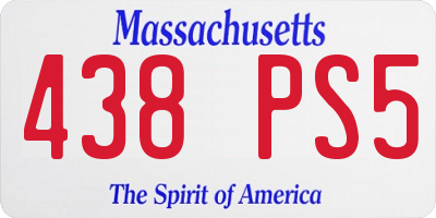 MA license plate 438PS5