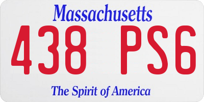 MA license plate 438PS6