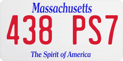 MA license plate 438PS7