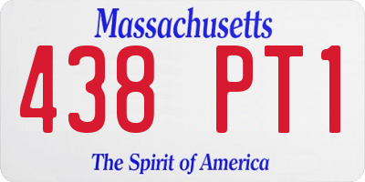 MA license plate 438PT1