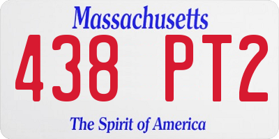 MA license plate 438PT2
