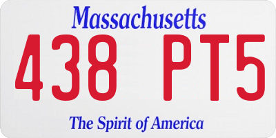 MA license plate 438PT5