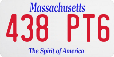MA license plate 438PT6