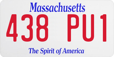 MA license plate 438PU1