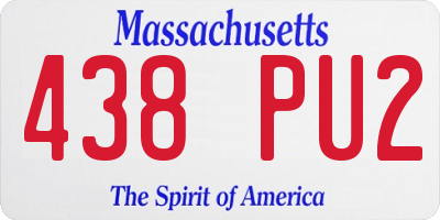 MA license plate 438PU2
