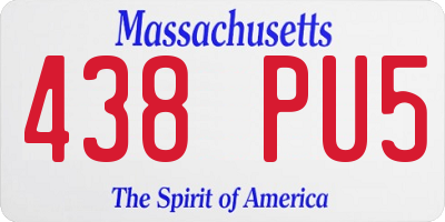 MA license plate 438PU5