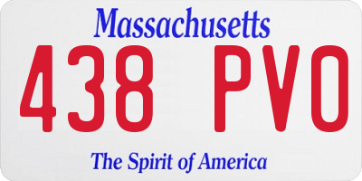 MA license plate 438PV0