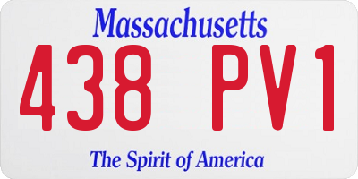 MA license plate 438PV1
