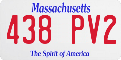 MA license plate 438PV2
