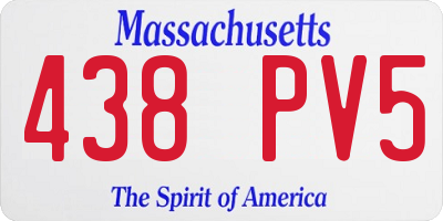 MA license plate 438PV5