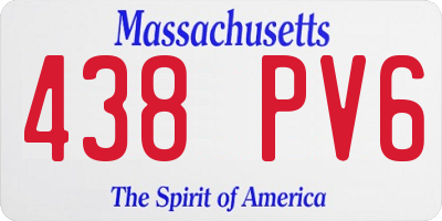 MA license plate 438PV6