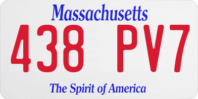 MA license plate 438PV7