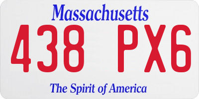 MA license plate 438PX6