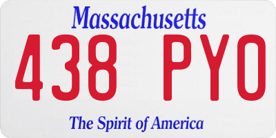 MA license plate 438PY0