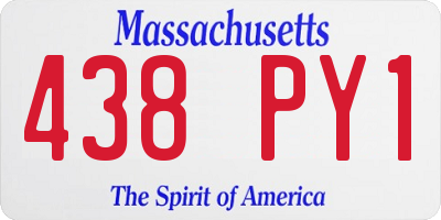 MA license plate 438PY1