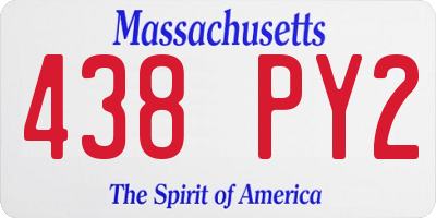 MA license plate 438PY2