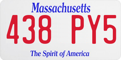 MA license plate 438PY5